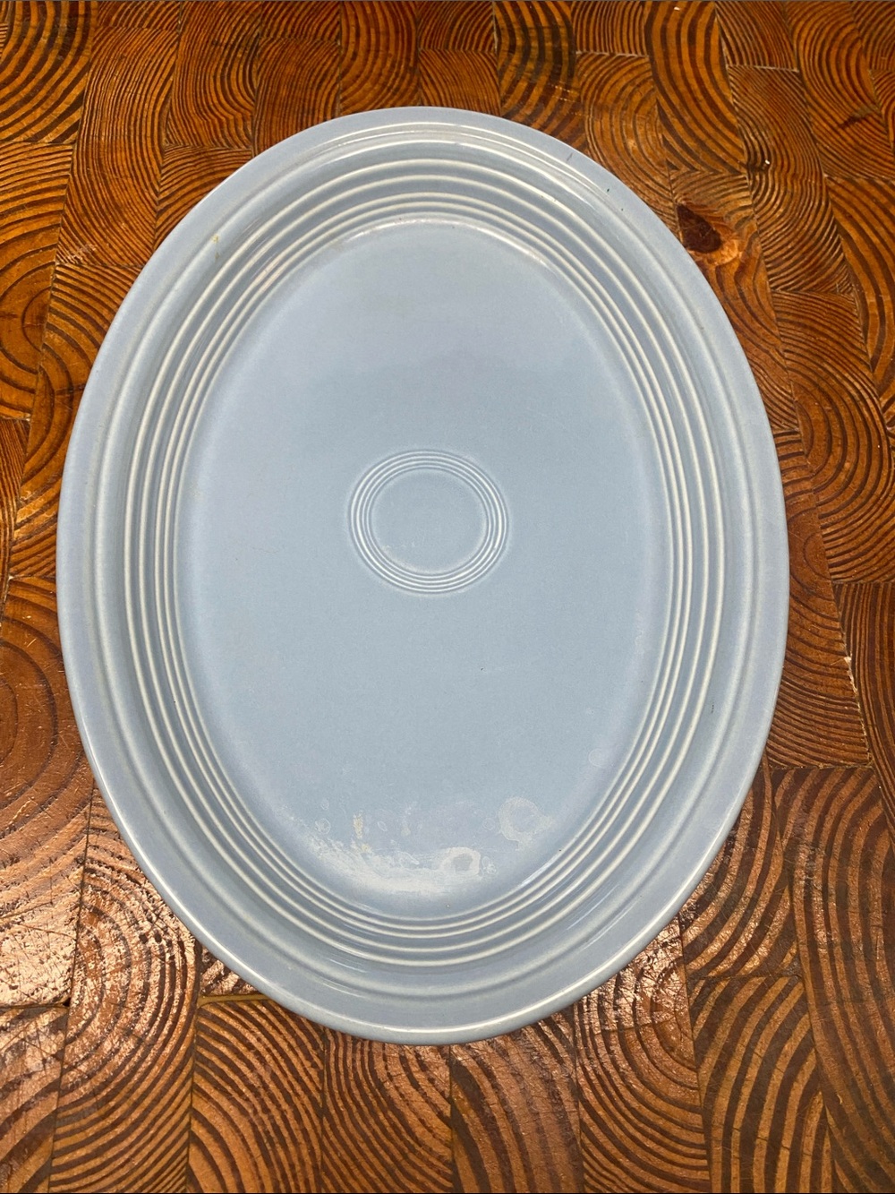 Fiesta Ware Light Blue Oval Ceramic Serving Platter - Classic Home Dining